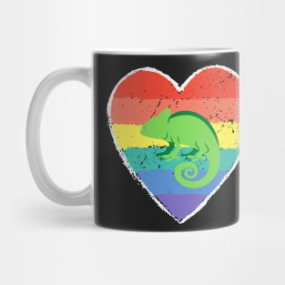 chamelion rainbow T-Shirt, Funny Cute Gecko Pet Gift, Wildlife Lizard Lover Birthday Party Present, Zoo Studying Reptiles Mug